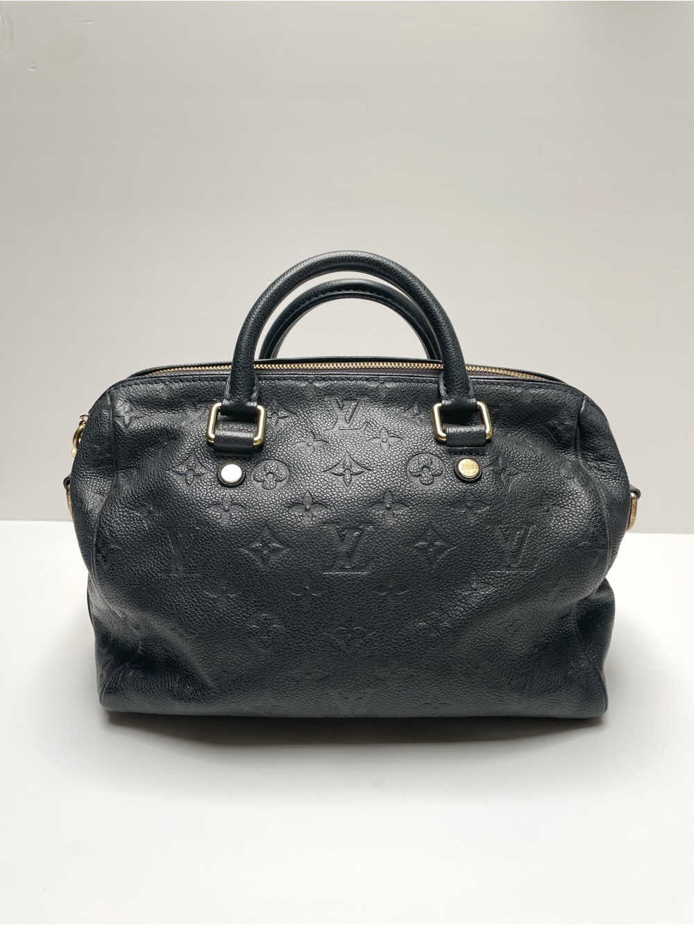 Louis Vuitton Speedy 25 Bandouliere
 - black embossed leather